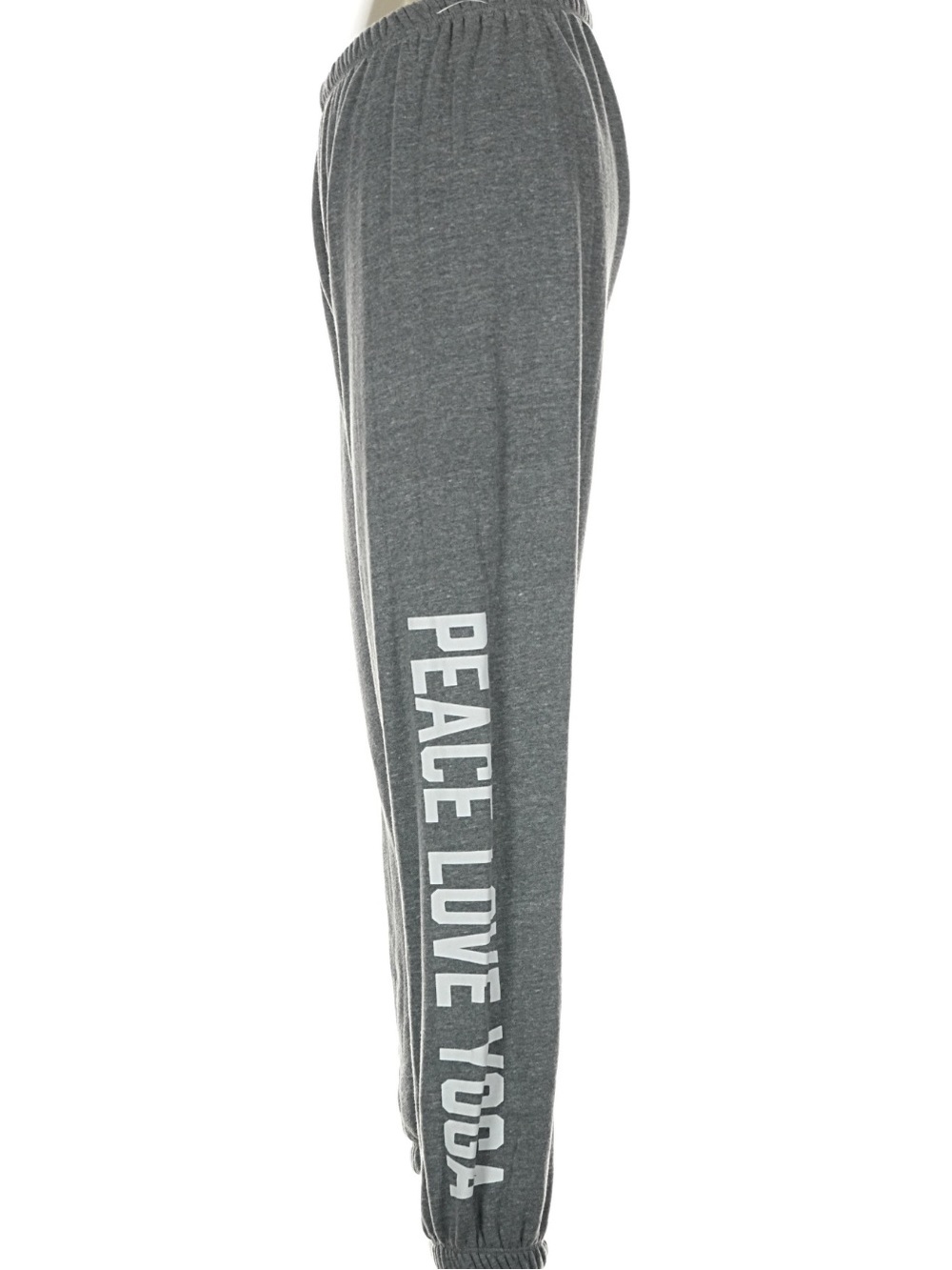 Spiritual Gangster Gray 'Peace Love Yoga' Track Joggers